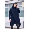 imageCOOFANDY Mens Hooded Poncho Cape Cloak Casual Asymmetric Hem Hoodie SweatshirtsNavy Blue