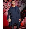 imageCOOFANDY Mens Hooded Poncho Cape Cloak Casual Asymmetric Hem Hoodie SweatshirtsNavy Blue