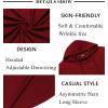 imageCOOFANDY Mens Hooded Poncho Cape Cloak Casual Asymmetric Hem Hoodie SweatshirtsWine Red