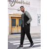 imageCOOFANDY Mens Jumpsuit Onesie Rompers Drawtsring Hooded Full Zip One Piece Tracksuit with PocketsBlack  Grey