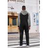 imageCOOFANDY Mens Jumpsuit Onesie Rompers Drawtsring Hooded Full Zip One Piece Tracksuit with PocketsBlack  Grey
