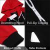 imageCOOFANDY Mens Jumpsuit Onesie Rompers Drawtsring Hooded Full Zip One Piece Tracksuit with PocketsBlack  Red