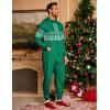imageCOOFANDY Mens Jumpsuit Onesie Rompers Drawtsring Hooded Full Zip One Piece Tracksuit with PocketsGreen Christmas