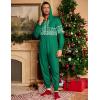 imageCOOFANDY Mens Jumpsuit Onesie Rompers Drawtsring Hooded Full Zip One Piece Tracksuit with PocketsGreen Christmas