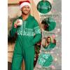 imageCOOFANDY Mens Jumpsuit Onesie Rompers Drawtsring Hooded Full Zip One Piece Tracksuit with PocketsGreen Christmas