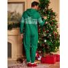 imageCOOFANDY Mens Jumpsuit Onesie Rompers Drawtsring Hooded Full Zip One Piece Tracksuit with PocketsGreen Christmas