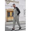 imageCOOFANDY Mens Jumpsuit Onesie Rompers Drawtsring Hooded Full Zip One Piece Tracksuit with PocketsMid Grey Textile  Black