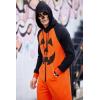 imageCOOFANDY Mens Jumpsuit Onesie Rompers Drawtsring Hooded Full Zip One Piece Tracksuit with PocketsOrange Pumpkin