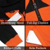 imageCOOFANDY Mens Jumpsuit Onesie Rompers Drawtsring Hooded Full Zip One Piece Tracksuit with PocketsOrange Pumpkin