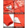 imageCOOFANDY Mens Jumpsuit Onesie Rompers Drawtsring Hooded Full Zip One Piece Tracksuit with PocketsRed Christmas