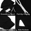 imageCOOFANDY Mens Jumpsuit Onesie Rompers Drawtsring Hooded Full Zip One Piece Tracksuit with PocketsSolid Black