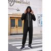 imageCOOFANDY Mens Jumpsuit Onesie Rompers Drawtsring Hooded Full Zip One Piece Tracksuit with PocketsSolid Black