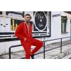 imageCOOFANDY Mens Jumpsuit Onesie Rompers Drawtsring Hooded Full Zip One Piece Tracksuit with PocketsSolid Red