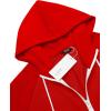 imageCOOFANDY Mens Jumpsuit Onesie Rompers Drawtsring Hooded Full Zip One Piece Tracksuit with PocketsSolid Red