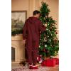 imageCOOFANDY Mens Jumpsuit Onesie Rompers Drawtsring Hooded Full Zip One Piece Tracksuit with PocketsWine Red