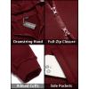 imageCOOFANDY Mens Jumpsuit Onesie Rompers Drawtsring Hooded Full Zip One Piece Tracksuit with PocketsWine Red