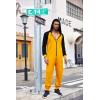 imageCOOFANDY Mens Jumpsuit Onesie Rompers Drawtsring Hooded Full Zip One Piece Tracksuit with PocketsYellow