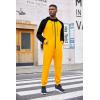 imageCOOFANDY Mens Jumpsuit Onesie Rompers Drawtsring Hooded Full Zip One Piece Tracksuit with PocketsYellow