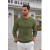 imageCOOFANDY Mens Knit Polo Shirts Long Sleeve Casual Button Down Ribbed Polo Shirt Fashion Golf ShirtsArmy Green