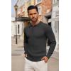 imageCOOFANDY Mens Knit Polo Shirts Long Sleeve Casual Button Down Ribbed Polo Shirt Fashion Golf ShirtsBlack