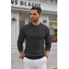 imageCOOFANDY Mens Knit Polo Shirts Long Sleeve Casual Button Down Ribbed Polo Shirt Fashion Golf ShirtsBlack
