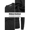 imageCOOFANDY Mens Knit Polo Shirts Long Sleeve Casual Button Down Ribbed Polo Shirt Fashion Golf ShirtsBlack