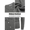 imageCOOFANDY Mens Knit Polo Shirts Long Sleeve Casual Button Down Ribbed Polo Shirt Fashion Golf ShirtsDark Grey