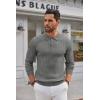 imageCOOFANDY Mens Knit Polo Shirts Long Sleeve Casual Button Down Ribbed Polo Shirt Fashion Golf ShirtsDark Grey