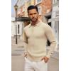imageCOOFANDY Mens Knit Polo Shirts Long Sleeve Casual Button Down Ribbed Polo Shirt Fashion Golf ShirtsLight Khaki