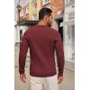 imageCOOFANDY Mens Knit Polo Shirts Long Sleeve Casual Button Down Ribbed Polo Shirt Fashion Golf ShirtsWine Red