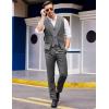 imageCOOFANDY Mens Layered Suit Vest Business Dress Vests Formal Wedding Waistcoat Slim FitDark Gray