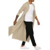 imageCOOFANDY Mens Lightweight Ruffle Shawl Collar Cardigan Open Front Long Length Drape Cape OvercoatMoon Grey