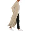 imageCOOFANDY Mens Lightweight Ruffle Shawl Collar Cardigan Open Front Long Length Drape Cape OvercoatMoon Grey