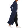 imageCOOFANDY Mens Lightweight Ruffle Shawl Collar Cardigan Open Front Long Length Drape Cape OvercoatNavy Blue