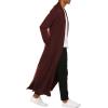 imageCOOFANDY Mens Lightweight Ruffle Shawl Collar Cardigan Open Front Long Length Drape Cape OvercoatWine Red