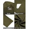 imageCOOFANDY Mens Long Hooded Cardigan Shawl Collar Lightweight Open Front Drape Cape Overcoat with PocketsArm Green
