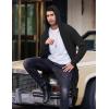 imageCOOFANDY Mens Long Hooded Cardigan Shawl Collar Lightweight Open Front Drape Cape Overcoat with PocketsBlack