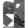 imageCOOFANDY Mens Long Hooded Cardigan Shawl Collar Lightweight Open Front Drape Cape Overcoat with PocketsDark Gray
