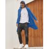 imageCOOFANDY Mens Long Hooded Cardigan Shawl Collar Lightweight Open Front Drape Cape Overcoat with PocketsDark Navy
