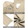 imageCOOFANDY Mens Long Hooded Cardigan Shawl Collar Lightweight Open Front Drape Cape Overcoat with PocketsKhaki