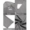 imageCOOFANDY Mens Long Hooded Cardigan Shawl Collar Lightweight Open Front Drape Cape Overcoat with PocketsLight Grey