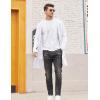 imageCOOFANDY Mens Long Hooded Cardigan Shawl Collar Lightweight Open Front Drape Cape Overcoat with PocketsWhite