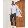 imageCOOFANDY Mens Long Hooded Cardigan Shawl Collar Lightweight Open Front Drape Cape Overcoat with PocketsWhite