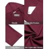 imageCOOFANDY Mens Long Hooded Cardigan Shawl Collar Lightweight Open Front Drape Cape Overcoat with PocketsWine Red