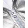 imageCOOFANDY Mens Metallic Jacket 70s Disco Party Varsity Jacket Zipup Baseball Bomber02silver