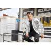 imageCOOFANDY Mens Metallic Jacket 70s Disco Party Varsity Jacket Zipup Baseball Bomber02silver