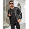 imageCOOFANDY Mens Metallic Jacket 70s Disco Party Varsity Jacket Zipup Baseball BomberBlack