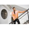 imageCOOFANDY Mens Metallic Jacket 70s Disco Party Varsity Jacket Zipup Baseball BomberOrange