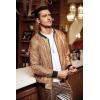 imageCOOFANDY Mens Metallic Jacket 70s Disco Party Varsity Jacket Zipup Baseball BomberRose Gold