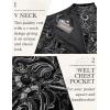 imageCOOFANDY Mens Paisley Tuxedo Vest Victorian Steampunk Gothic Suit Vest Slim Fit VNeck WaistcoatLight Silver